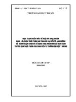 Thực trạng kiến thức về ngộ độc thực phẩm  của sinh viên y 2 trường đại học y Hà Nội