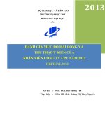 tiểu luận môn quản lý dự án đánh giá mức độ hài lòng và thu thập ý kiến của nhân viên công ty cpt năm 2012 hrfinal2012