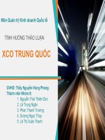 báo cáo tiểu luận quản trị kinh doanh quốc tế xco trung quốc