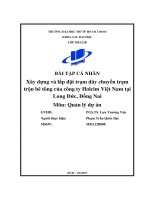 xây dựng và lắp đặt trạm dây chuyền trạm trộn bê tông của công ty holcim việt nam tại long đức, đồng nai
