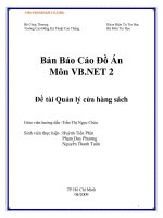 Đề tài quản lý cửa hàng sách