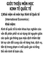 Lý thuyết thương mại quốc tế môn kinh tế quốc tế