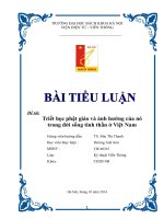 Triết học phật giáo và ảnh hưởng của nó trong đời sống tinh thần ở việt nam