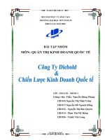 tiểu luận quản trị kinh doanh quốc tế công ty diebold và chiến lược kinh doanh quốc tế