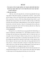 skkn ứng dụng công nghệ thông tin trong đổi mới phương pháp dạy học môn ngữ văn ở trường dân tộc nội trú