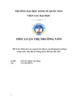 Thị trường vốn_phân tích nguyên tắc đầu tư của Benjamin Graham