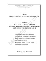 skkn rèn luyện kỹ năng giải toán hình học bằng phương pháp tọa độ trong không gian cho học sinh lớp 12 thpt bắc giang