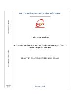 Luận văn thạc sỹ quản trị kinh doanh: Hoàn thiện công tác quản lý tiền lương tại Công ty Cổ phần Địa ốc Dầu khí