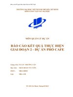 báo cáo kết quả thực hiện giai đoạn 2 - dự án phố cafe