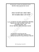 skkn sử dụng tài liệu lịch sử địa phương trong dậy học lịch sử việt nam giai đoạn 1919-1975 ở các trường trung học phổ thông bắc giang