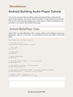 tài liệu android building audio player tutorial