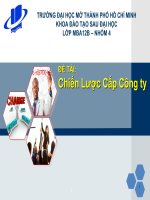 tiểu luận môn quản trị chiến lược chiến lược cấp công ty