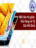 Mối liên hệ giữa giá vàng và tỷ giá hối đoái