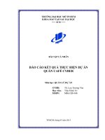 báo cáo kết quả thực hiện dự án quán café cyber