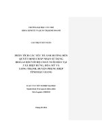 đề tài tình hình sử dụng biogas