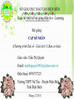 slike bài giảng toán học 11 bài cấp số nhân