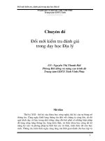 skkn đổi mới kiểm tra đánh giá trong dạy học môn địa lý trung tâm giáo dục thường xuyên tỉnh