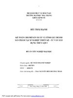 kế toán chi phí sản xuất và tính giá thành sản phẩm tại xí nghiệp thiết kế – tư vấn xây dựng thuỷ lợi 3