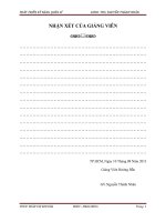 tiểu luận môn môn phát triển kỹ năng quản lý hoạch định nghề nghiệp