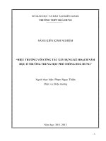 skknhiệu trưởng với công tác xây dựng kế hoạch năm học ở trường trung học phổ thông hoà hưng