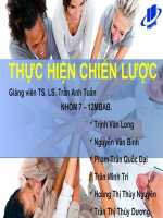 tiểu luận môn quản trị chiến lược thực hiện chiến lược