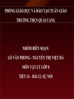 slike bài giảng  vật lý 8-tiết 14, bài 12 sự nổi