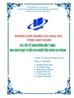 các yếu tố ảnh hưởng đến ý định mua sách trực tuyến của người tiêu dùng tp.hcm