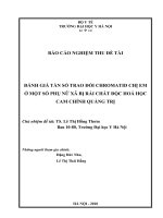 Đánh giá tần số trao đổi Chromatid chị em ở một số phụ nữ xã bị rải chất độc hoá học Cam Chính, Quảng Trị