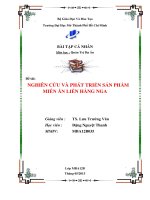 nghiên cứu và phát triển sản phẩm miến ăn liền hằng nga