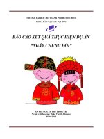 tiểu luận môn quản lý dự án báo cáo kết quả thực hiện dự án “ngày chung đôi”