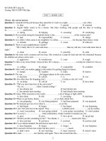 Ngân hàng đề thi kiểm tra học kỳ môn tiếng Anh