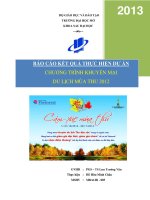 tiểu luận môn quản lý dự án chương trình khuyến mại du lịch mùa thu 2012
