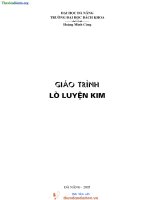 giáo trình lò luyện kim