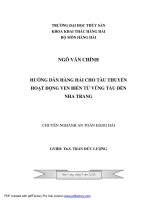 hướng dẫn hàng hải cho các tàu thuyền hoạt động ven biển từ nha trang đến vũng tàu