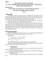 skkn cách giải và xây dựng các bài toán dãy số từ hệ thức baát biến đối với chỉ số thpt chuyên lê  quý đôn