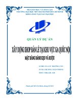 tiểu luận môn quản lý dự án xây dựng shop bán lẻ tại khu vực ga đi quốc nội - mặt hàng bánh kẹo và rượu