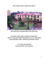 skkn iáo dục nhận thức cho học sinh lớp 12 trung tâm gdtx tỉnh qua các tiết sinh hoạt để khắc phục tình trạng đi học muộn trung tâm giáo dục thường xuyên tỉnh vĩnh phúc