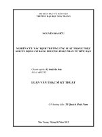 nghiên cứu xác định trường ứng suât trong trục khuỷu động cơ bằng phương pháp phân tủ hữu hạn