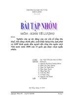 nghiên cứu sự tác động của các yếu tố tổng thu thuế, tiêu dùng chính phủ, xuất khẩu hàng hóa, lạm phát và gdp bình quân đầu người đến tổng thu ngân sách nhà nước năm 2006 của 33 quốc gia được chọn ngẫu nhiên