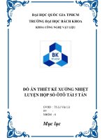 đồ án thiết kế hộp số ô tôt tải 5 tấn