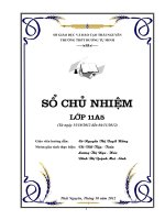 SỔ CHỦ NHIỆM LỚP 11A5 TRƯỜNG THPT DƯƠNG TỰ MINH