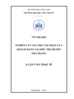 nghiên cứu giá trị cảm nhận của khách hàng tại siêu thị metro nha trang