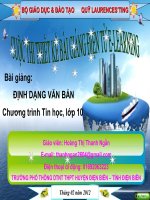slide bài giảng môn tin học 10 bài giảng về định dạng văn bản