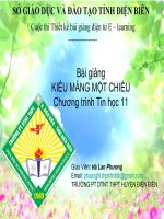 slide bài giảng môn tin học 11 bài giang về  kiểu mảng