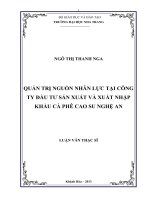 quản trị nguồn nhân lực tại công ty đầu tư sản xuất và xuất nhập khẩu cà phê cao su nghệ an