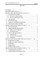 Đề tài lập dự án đầu tư nhà hàng thực phẩm dinh dưỡng