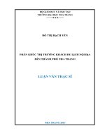 phân khúc thị trường khách du lịch nội địa  đến thành phố nha trang
