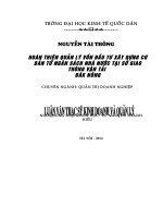 Luận văn thạc sỹ: Hoàn thiện quản lý vốn đầu tư xây dựng cơ bản từ Ngân sách nhà nước tại Sở Giao thông vận tải Ðăk Nông