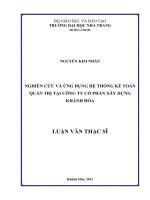 nghiên cứu và ứng dụng hệ thống kế toán quản trị tại công ty cổ phần xây dựng khánh hòa