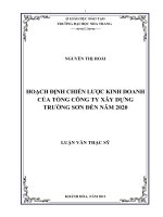 hoạch định chiến lược kinh doanh của tổng công ty xây dựng trường sơn đến năm 2020